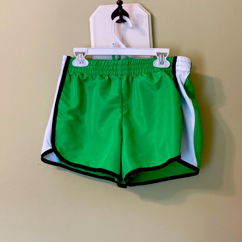 Small Green Athletic Shorts.